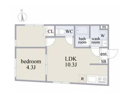 DOLCI中野富士見町(2LDK/4階)の間取り写真
