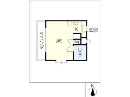GRAND VIEW 大池(1K/3階)の間取り写真