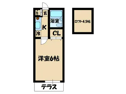 センチュリー旭(1K/1階)の間取り写真