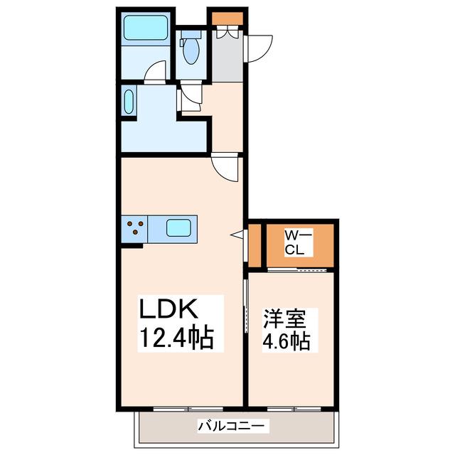 シャーメゾン 上水前寺(1LDK/3階)の間取り写真