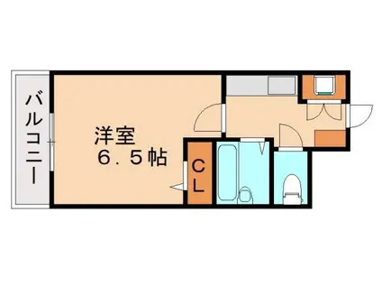 エクシート八幡(1K/3階)の間取り写真