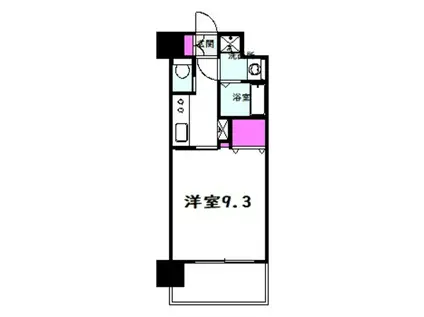 フォレストグレイス滝井駅前I(1K/5階)の間取り写真