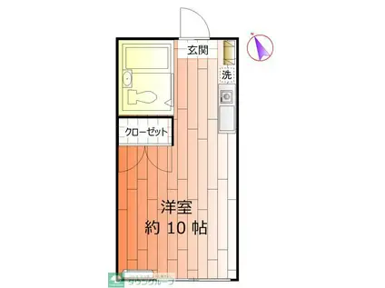 ハウスマリ(ワンルーム/1階)の間取り写真