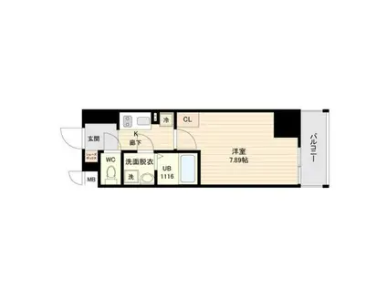 リブリ・ALBA 弐番館(1LDK/3階)の間取り写真