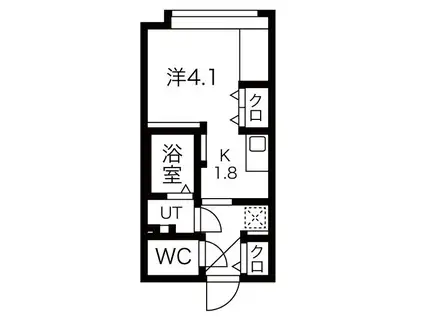ピュア東彩館VI(1K/5階)の間取り写真