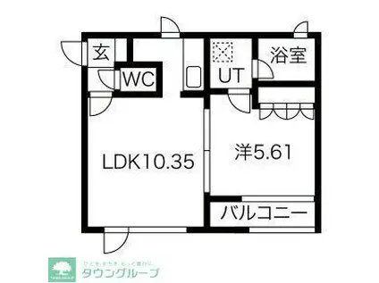 MEGURO POINT(1LDK/3階)の間取り写真
