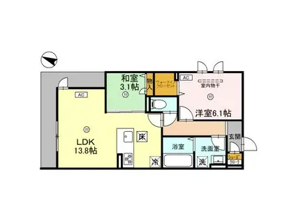 MAISON DE RICHESSE(2LDK/1階)の間取り写真