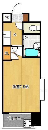 リファレンス北方I(1K/7階)の間取り写真