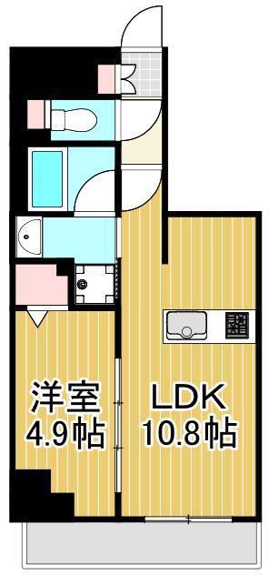 アイル プレミアム東京西新井(1LDK/8階)の間取り写真