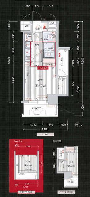 プレサンス名古屋駅前アクシス(1K/4階)の間取り写真