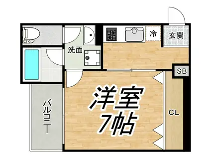 アレグリア八尾(1K/1階)の間取り写真