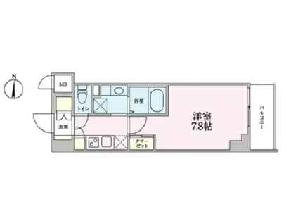 ジニア深川住吉(1K/9階)の間取り写真