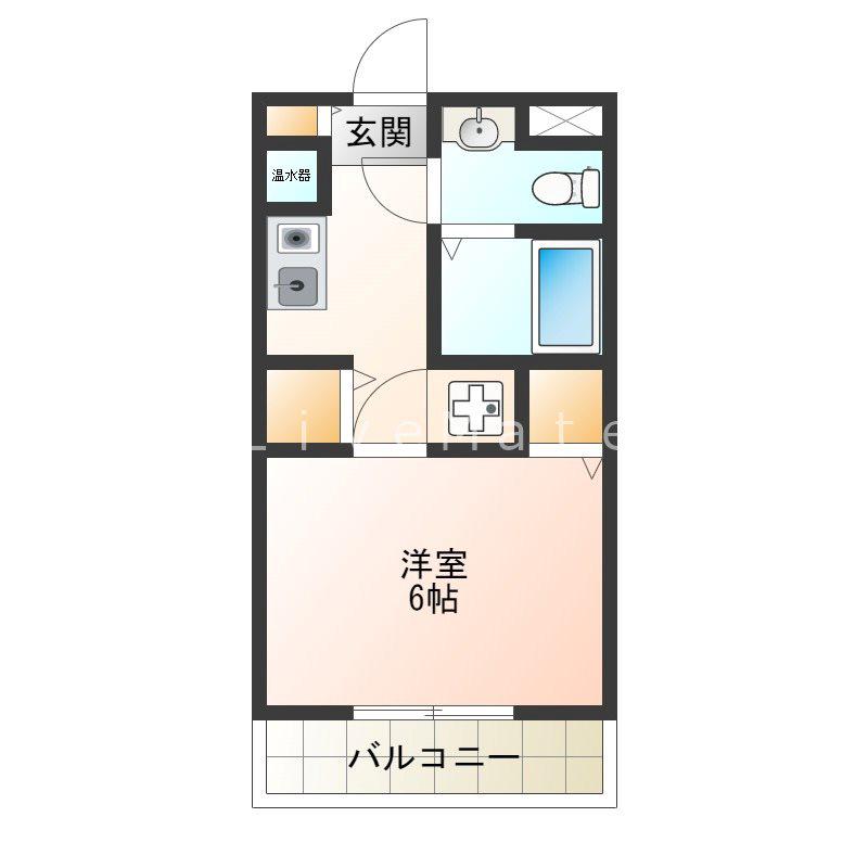 リバーサイド樫の木(1K/3階)の間取り写真