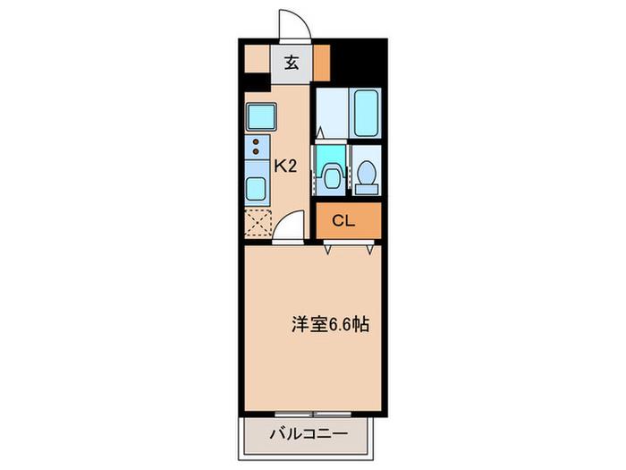 アールグランデ和白丘(1K/2階)の間取り写真