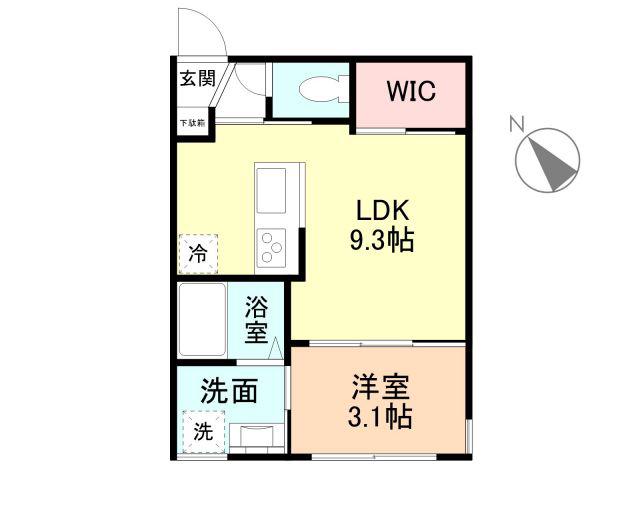 LEGRAN高岡(1LDK/2階)の間取り写真