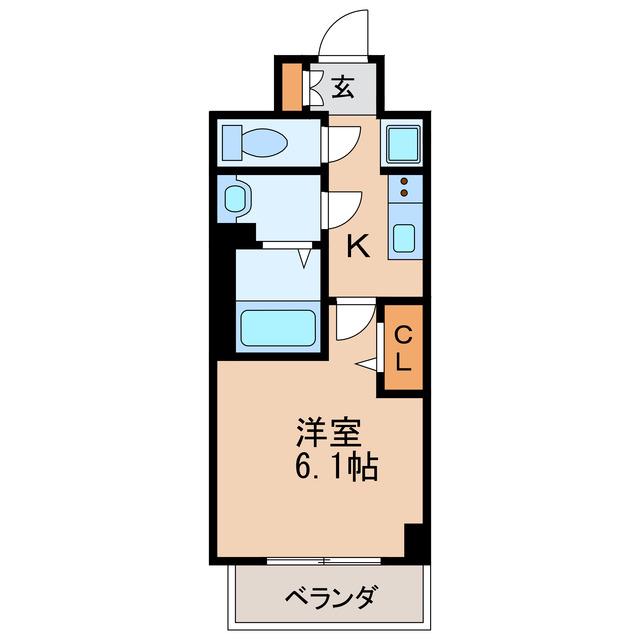 プレサンス広小路通葵(1K/7階)の間取り写真