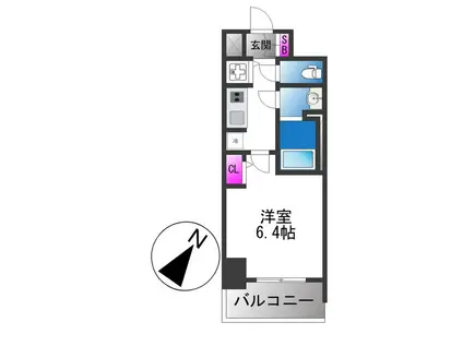 S-RESIDENCE堺湊駅前AZURE(1K/12階)の間取り写真