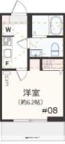 アザーレ・クオン本厚木(1K/3階)の間取り写真