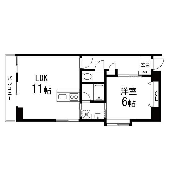 GRAN VILLE 39S(1LDK/10階)の間取り写真