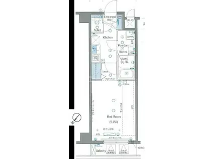 ヴォーガコルテ田端壱番館(1K/3階)の間取り写真