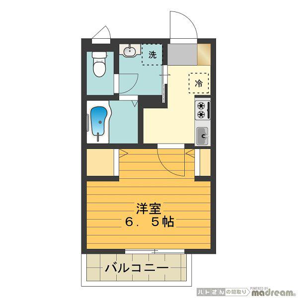 ファミールメゾン(1K/1階)の間取り写真