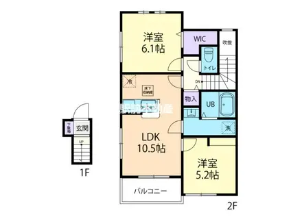 フォーゲル(2LDK/2階)の間取り写真