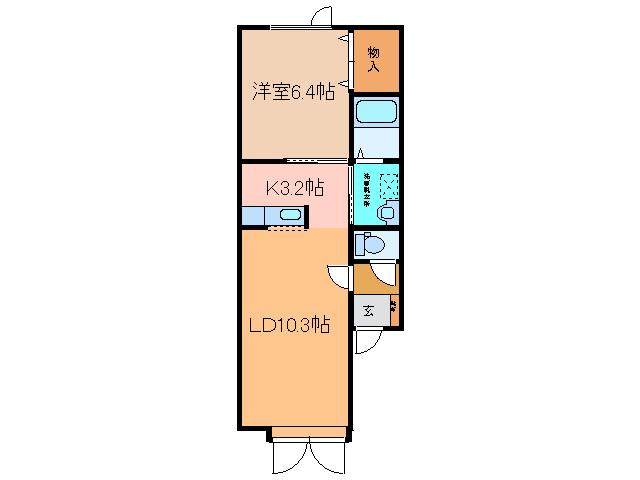 クラルテ(1LDK/1階)の間取り写真