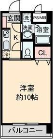 グランデール(1K/2階)の間取り写真