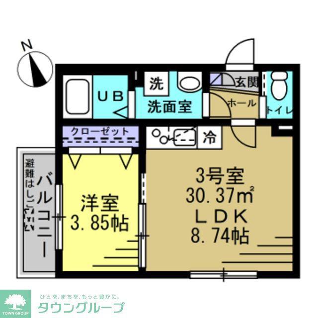 MDY八潮(1LDK/1階)の間取り写真