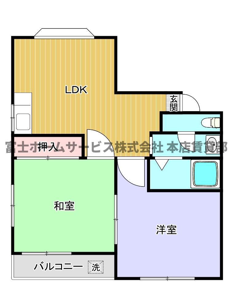 パークサンハイツ(2LDK/3階)の間取り写真