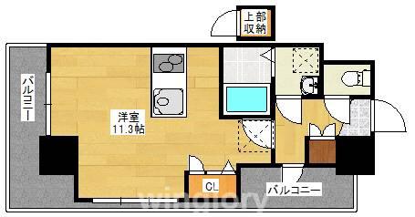 NO70 HARBOR サウス TOWER(ワンルーム/19階)の間取り写真