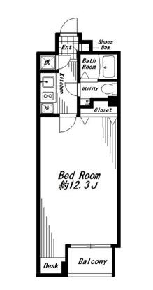 ビバリーホームズ代官山(1K/3階)の間取り写真