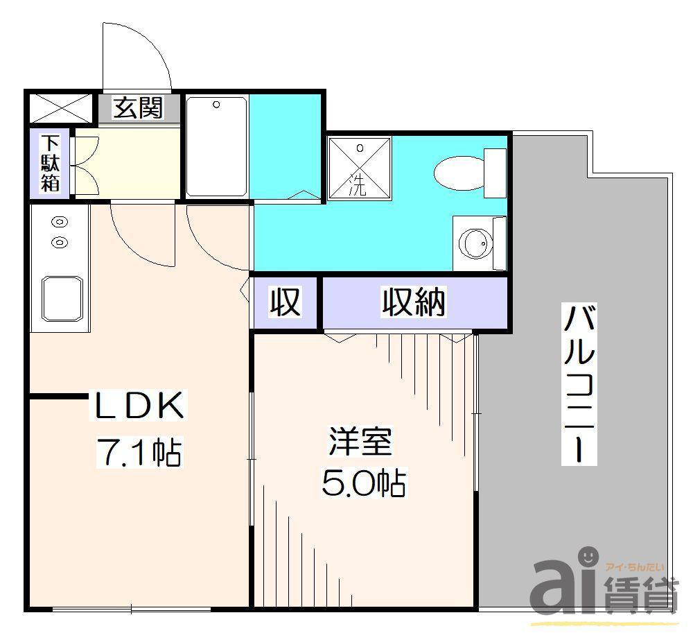 AIFORT.池袋I(1LDK/3階)の間取り写真