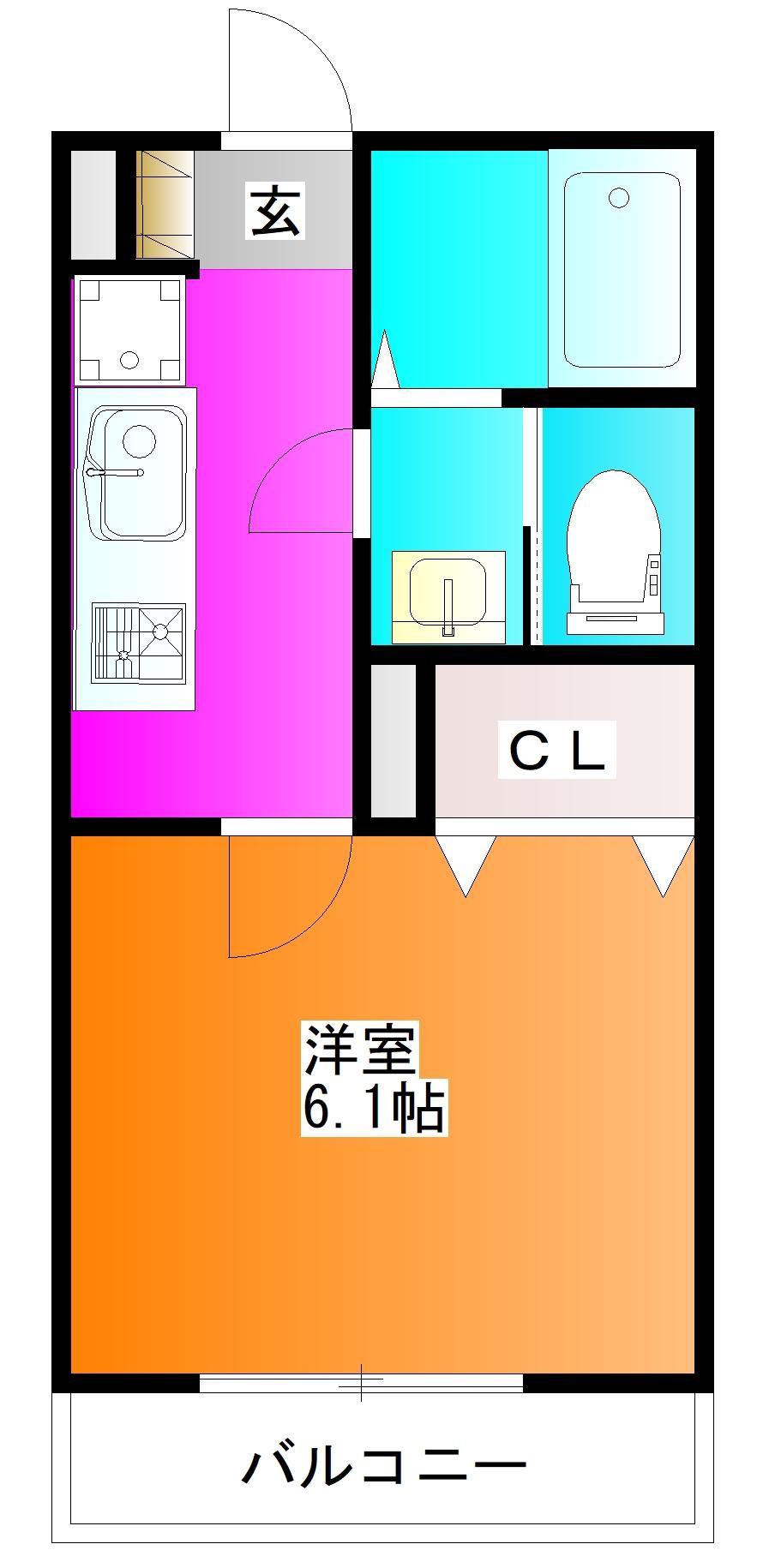 RAFFINE芝(1K/3階)の間取り写真