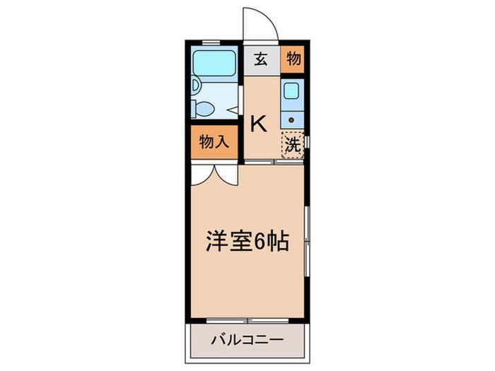 あーべいん・るーすと(1K/2階)の間取り写真