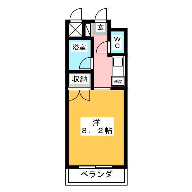 ルミネ松本(1K/2階)の間取り写真