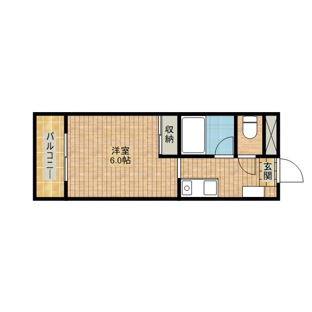 マンションアミニティ(ワンルーム/2階)の間取り写真