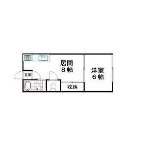 シティハイムツーエイト(1LDK/3階)の間取り写真