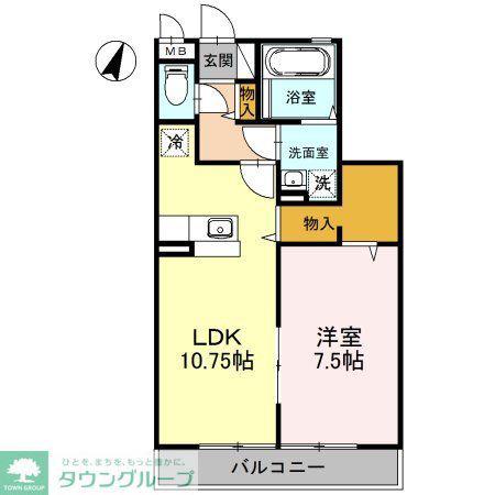 インペリアルパレス(1LDK/3階)の間取り写真