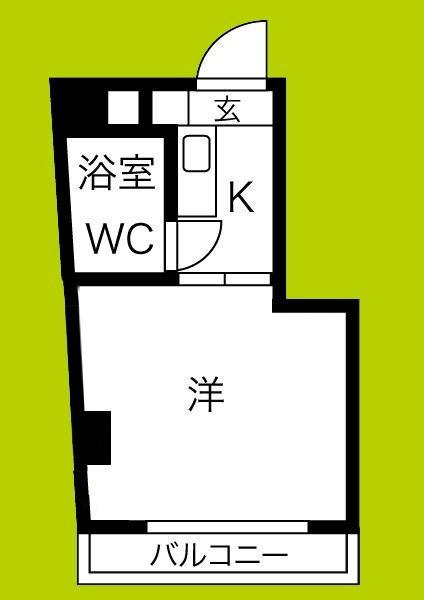トーエー新深江(1K/4階)の間取り写真