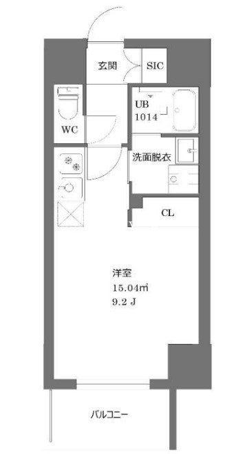イマーレ富久町(ワンルーム/8階)の間取り写真