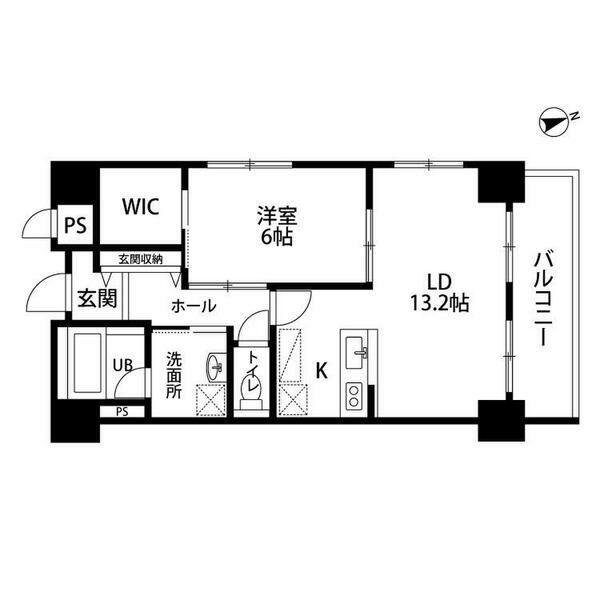TRIBUTE元浜(1LDK/3階)の間取り写真