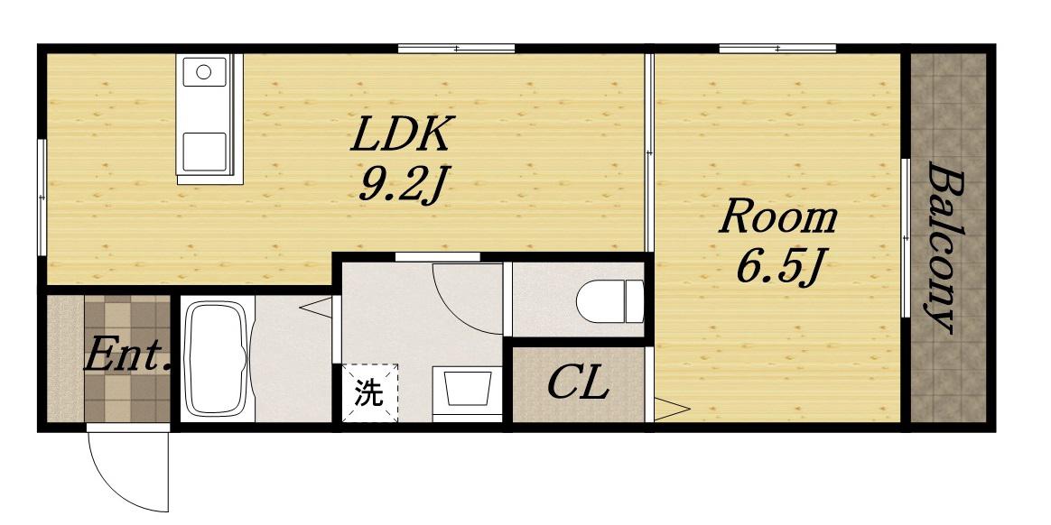 ハイツ77(1LDK/3階)の間取り写真