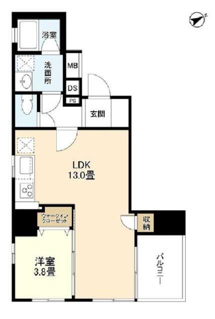 リバーレ浅草駒形(1LDK/6階)の間取り写真