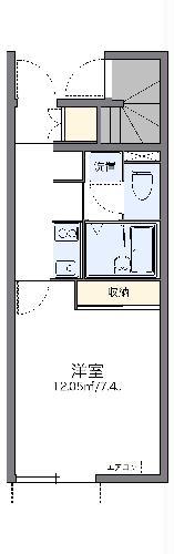 レオネクストタカス壱番館(1K/1階)の間取り写真