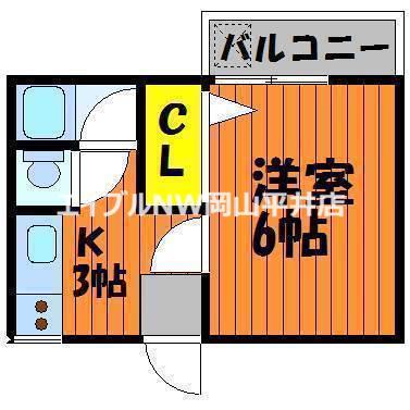 ル・クール瀬戸I・II棟(1K/3階)の間取り写真