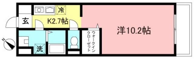 ラフィーネ上祖師谷(1K/3階)の間取り写真