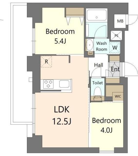S-RESIDENCE王子ENABLE(2LDK/9階)の間取り写真