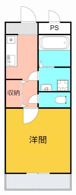 M I CRUISE(1K/4階)の間取り写真