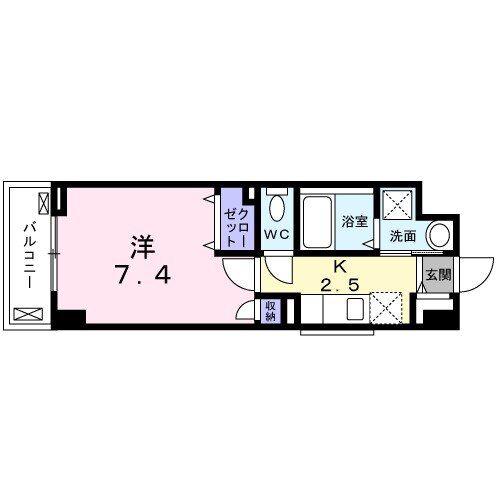 エーデルワイス(1K/5階)の間取り写真